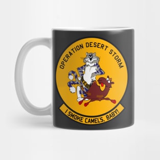 F-14 Tomcat - I Smoke Camels, Baby! Operation Desert Storm - Clean Style Mug